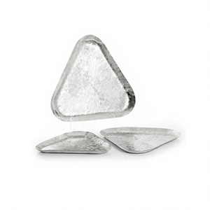 Set Of 3 Different Sizes Food Serving <b>Tray</b> Fabulous Design Aluminium Tea Coffee Serving <b>Tray</b> At Low Pricing - Product Image 1