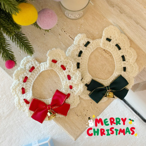 Écharpe de Noël pour chat, écharpe pour chien, bavoir, collier en laine pour petit chien, accessoires tricotés à la main - Product Image 5