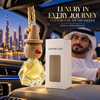 Diffuseur de parfum pour voiture personnalisé, flacon en verre à facettes diamantées, bouchon en bois sculpté, 60% d'huile parfumée, OEM ODM, marque privée, à suspendre dans la voiture