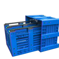 Boîte de rangement de palette de transport en plastique avec roues Hdpe Euro plastique Offre Spéciale grande capacité 606L boîte solide
