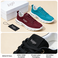 Chaussures de sport en toile respirantes pour hommes, chaussures décontractées pour la marche, la course à pied et le sport, avec semelle triple, ajustement confortable