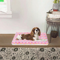 Coussin pour animaux de compagnie en flanelle épaisse et douce, couleur unie, vente en gros, couverture chaude d'hiver pour chat et chien, lavable, antidérapant, personnalisable