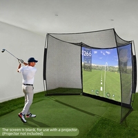 Direct usine : Filet de simulateur de golf et de cage de golf pour sports multiples, portable, avec écran d'impact, compatible golf, softball et filet à arc