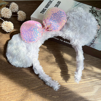 Bandeau en fourrure de cerf brun de Noël, cornes de cerf rouges, bandeau en fourrure de renne pour décorations de fête, unisexe, adultes