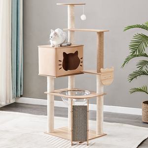 Nouveau style en bois <span class=keywords><strong>arbre</strong></span> à <span class=keywords><strong>chat</strong></span> condo sisal grattoirs multicouche personnalisé haute facile à assembler feutre tissu tour <span class=keywords><strong>arbre</strong></span> à <span class=keywords><strong>chat</strong></span> - Product Image 3