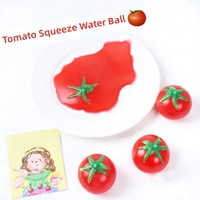 Balle d'eau anti-stress en forme de tomate, balle de décompression, jouet à presser en forme de tomate, jouet populaire pour enfants