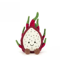 Jelly Cat British voor New Fun White Heart Dragon Fruit Handpop Speelgoed PP Katoen Materiaal Algemeen cadeau