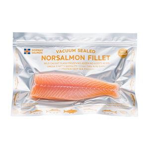 ถุงสูญญากาศปิดผนึกสามด้านพิมพ์ลายกราเวียพร้อมช่องสำหรับบรรจุอาหารทะเลปลา<span class=keywords><strong>แซลมอน</strong></span>เนื้อปลา - Product Image 2