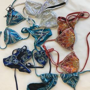 Bikini scintillant avec strass pour femmes, string de bikini scintillant avec strass, ensemble de maillots de bain - Product Image 2