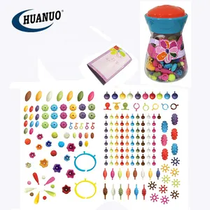 Diy Creative Bead Toys Hot Sell Kinder Kunststoff Armband Pop Toy Bead mit 200 Stück für Mädchen und Kinder