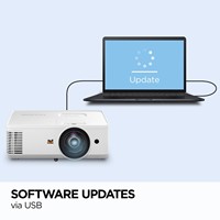 Proyector de Tiro Corto ViewSonic PS502X XGA, Proyector DLP de 4000 Lúmenes ANSI con USB, Altavoz de 16 W para Negocios y Educación