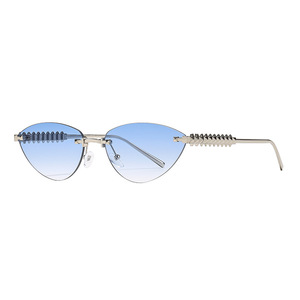 Nouvelles lunettes de soleil œil de chat pour femmes, monture métallique sans cadre, protection UV400, type 3, lunettes de soleil tendance - Product Image 3