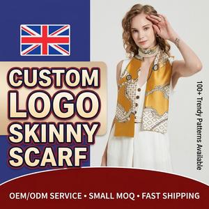 Custom Logo Silk <b>Scarf</b> Factory Digital Printed <b>Square</b> <b>Scarf</b> Neck <b>Scarf</b> Long <b>Scarf</b> Custom Made For Women - Product Image 1