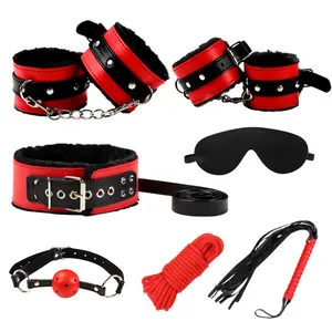 7 Pz/set In Pelle Bondage Giocattoli Del Sesso Vestito Per Uomo Donna di Gioco