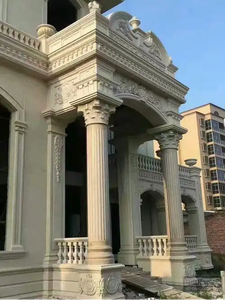 Thiết kế hiện đại vuông tháp đền cột rắn Roman cột đá Granite với cơ sở đúc sẵn hàng rào đá trụ cột - Product Image 5