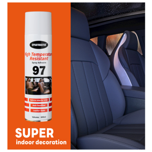 SPRAYMASTER Vente <span class=keywords><strong>en</strong></span> gros OEM <span class=keywords><strong>Colle</strong></span> adhésive <span class=keywords><strong>en</strong></span> <span class=keywords><strong>spray</strong></span> <span class=keywords><strong>permanente</strong></span> résistante aux hautes températures 97 Applications pour garnitures de véhicules Sièges <span class=keywords><strong>en</strong></span> cuir - Product Image 3