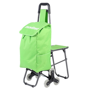 Portable supermarché pliable marché roulant à roues escalier escalade pliant Shopping épicerie chariot chariot sac avec chaise - Product Image 2