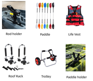 Kayak modulaire motorisé LSF de 2,8 mètres avec hélice en plastique pour lac ou rivière, kayak détachable - Product Image 6