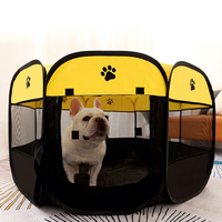 Parc pour animaux de compagnie octogonal pliable, intérieur, souple, de luxe, pour chiots, chats et chiens, idéal pour le voyage, le camping, comme niche, enclos de jeu, tente ou espace de mise à la portée