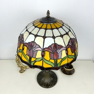 LongHuiJing for Style 16inch Multicolored Stained Glass Dome Flexible Table Lamp for Office Home Bedroom Decoration - Product Image 4