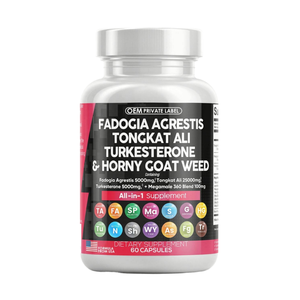 Integratore in Capsule a Marchio Privato con Fadogia Agrestis, Tongkat Ali, Turkesterone e Epimedium per Funzione Maschile e Muscolare - Product Image 1