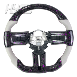 Accessoires intérieurs de voiture Volant sport en fibre de carbone forgée pour <span class=keywords><strong>Ford</strong></span> <span class=keywords><strong>Mustang</strong></span> 2008 2009 2010 <span class=keywords><strong>2011</strong></span> 2012 2013 - Product Image 2