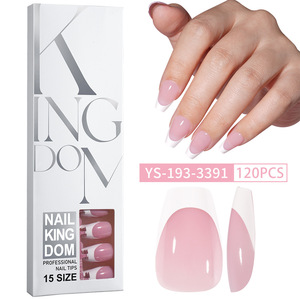 <span class=keywords><strong>Uñas</strong></span> Postizas Francesas con Punta en Forma <span class=keywords><strong>de</strong></span> Ataúd, 120 Piezas en Caja, Brillantes y Removibles, para Uso Diario y Salones <span class=keywords><strong>de</strong></span> Belleza - Product Image 4