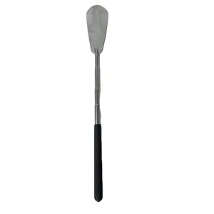 ยาว-Handle ขยายสแตนเลส Shoehorn Telescopic พับโลหะรองเท้าแตรเครื่องมือ