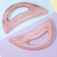 Planche de massage Gua Sha incurvée en forme de croissant pour le visage et le dos, outil de massage pour les personnes paresseuses, déblocage du corps, planche de massage Guasha