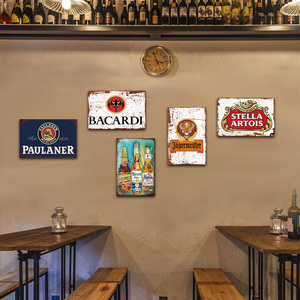 Set di Insegne Metalliche Vintage per Birra e Liquori, Decorazione Retrò per Bar, Pub, Casa, Man Cave, Garage - Product Image 1