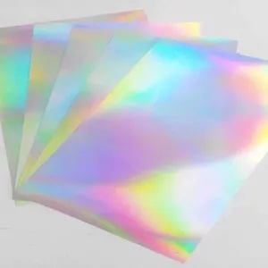 Printable Holographic Vinyl Sticker Paper Sheets Holographic Adhesive PET Inkjet Hologram Self Adhesive Paper