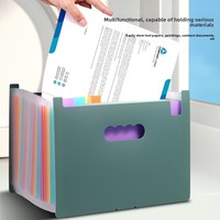 Carpeta de Archivo Tipo Acordeón, Multiusos, de Gran Capacidad, con Tres Lados Sellados, de Polipropileno, con Páginas Interiores de Colores, para Oficina