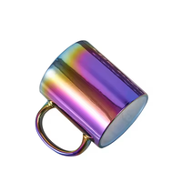Mug à café en céramique personnalisé avec glaçure perlée et logo électroplaqué pour cadeau de mariage, maison ou café (vente en gros)