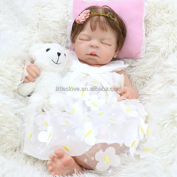 Sweet Sleeping Bebe Reborn Dolls 22Inch Painted Finished Full Body Silicone Reborn Doll Munecas Reborn