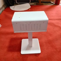 Meja Printer Modern dengan Kabinet Penyimpanan, Tugas Berat, Baja, Troli Bergerak, Ruang Acara Mobile