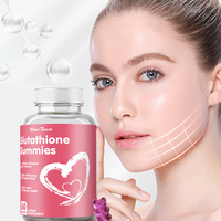 Magnifiques Gommes de Collagène et L-Glutathion Premium pour Adultes, Éclaircissantes, Sans Sucre, pour des Cheveux Lisses et une Peau Éclatante