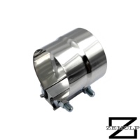 Collier de serrage haute performance en acier inoxydable 304 pour échappement, 6,0 po, 7,0 po, 8,0 po, manchon de serrage à joint superposé pour tuyau d'échappement et silencieux