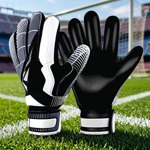 Gants de gardien de but professionnels, paume en latex haute adhérence, gants de football pour gardien de but, logo personnalisé, protection complète des doigts - Product Image 2