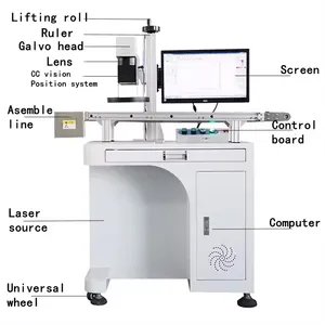 Machine de marquage laser UV Ligne d'assemblage automatique de qualité industrielle Identification de haute précision CCD Visual Laser Marking Machi