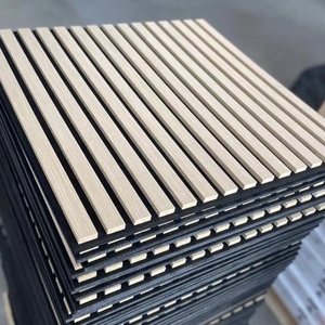<span class=keywords><strong>Décoration</strong></span> intérieure de <span class=keywords><strong>salon</strong></span> de stock au design moderne Panneaux acoustiques muraux <span class=keywords><strong>en</strong></span> <span class=keywords><strong>bois</strong></span> 600*600mm pour l'extérieur - Product Image 3