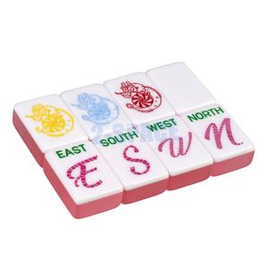 Jeu de Mahjong Western multicouche personnalisé avec <span class=keywords><strong>Joker</strong></span> Rose Orange Violet Vert Amérique Mahjong - Product Image 3