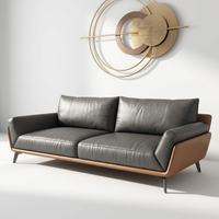 Ensemble de canapés de direction haut de gamme en similicuir, mobilier de luxe pour salle de réunion et espace lounge de bureau
