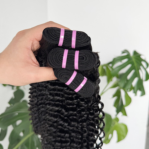 Kinky Curl Virgin Raw Hair Vendedor al por mayor Paquetes de cabello brasileño liso natural Remy Kinky Birmese Curly Human Hair - Product Image 3