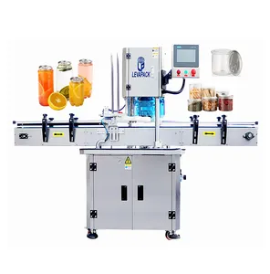 2023 newest food snacks pitted prunes tin PET cans automatic sealing machine with waterproof trough