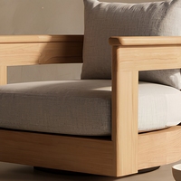 Ensemble de canapés modernes pour l'extérieur, chaise de loisirs, meubles de luxe en teck pour patio, balcon, jardin, imperméable et durable