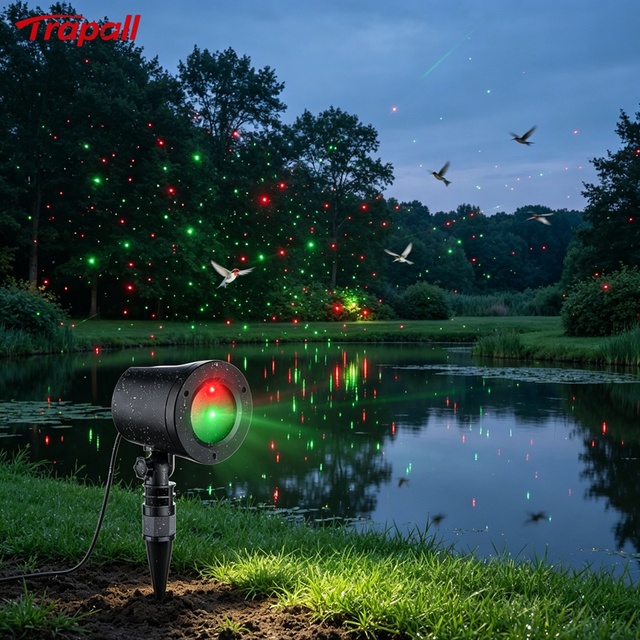 Outdoor Orchard Waterproof Red Green Flashing Light Bird Deterrent Device Visual Laser Bird Repeller