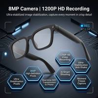 Lunettes de soleil intelligentes IA avec caméra 8MP, vidéo HD 1200P, traduction en temps réel, commande vocale, audio à oreille ouverte, ENC, OEM, ODM, vente en gros