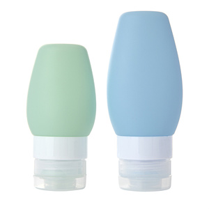 Portable Silicone Travel Bottle Set 90ml Empty Reusable Container with <b>Rubber</b> Stopper for Facial Cleanser - Product Image 4
