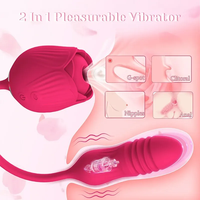 Rose weibliches Sexspielzeug Schub vibrieren Ei Dildo saugen Vibratoren Nippel Kitzler Stimulator Klitoris Sauger Vibrator für Frauen