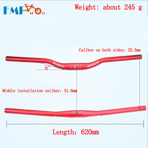 WAKE-Manillar de bicicleta de montaña, de aleación de aluminio, 31,8mm, 620/700/720/780mm, barra plana, colorida - Product Image 5